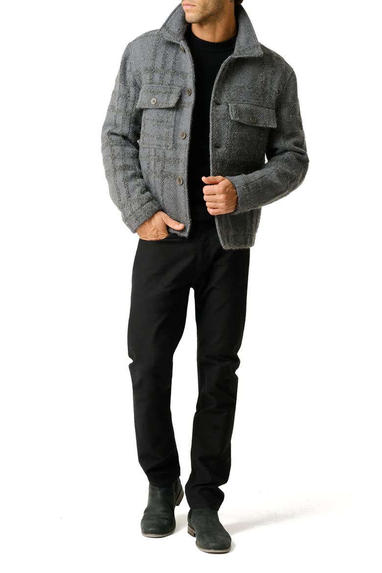 Lake Charles Wool Blend Trucker Jacket, Alternate, color, STEEL