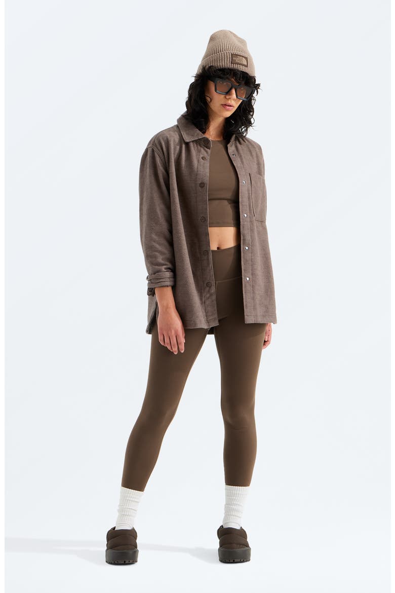 Forest Flannel Long Sleeve Shacket, Alternate, color, SMOKEY BROWN GRAIN PLAID