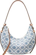 Tory Burch Romy Denim Half Moon Shoulder Bag
