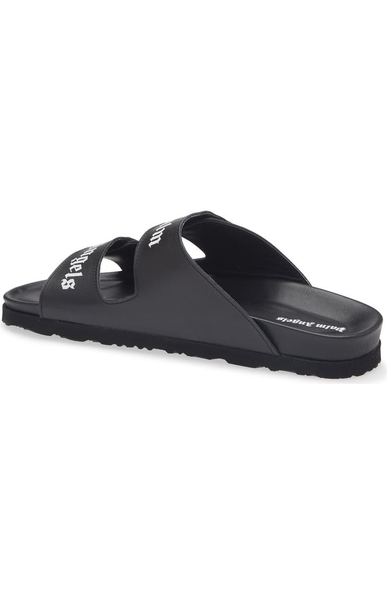 Palm Angels Logo Slide Sandal, Alternate, color, Black/White