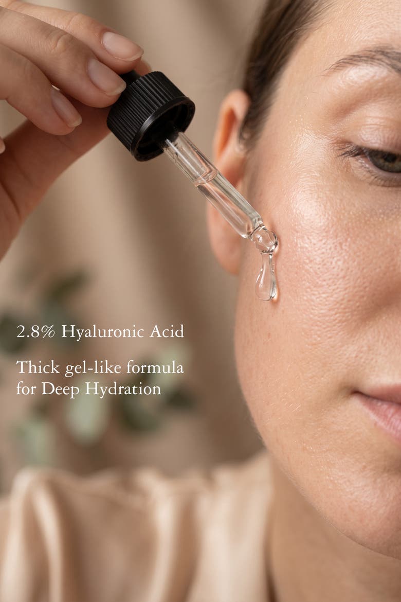 Hyaluronic Acid Rose Hydrating Plumping Face Serum, Alternate, color, Clear