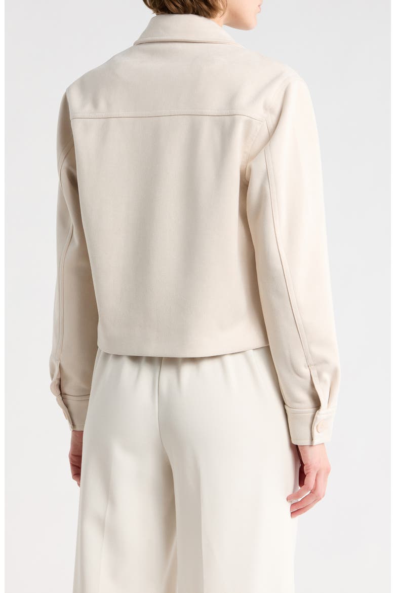 Crop Faux Suede Jacket, Alternate, color, LIGHT STONE