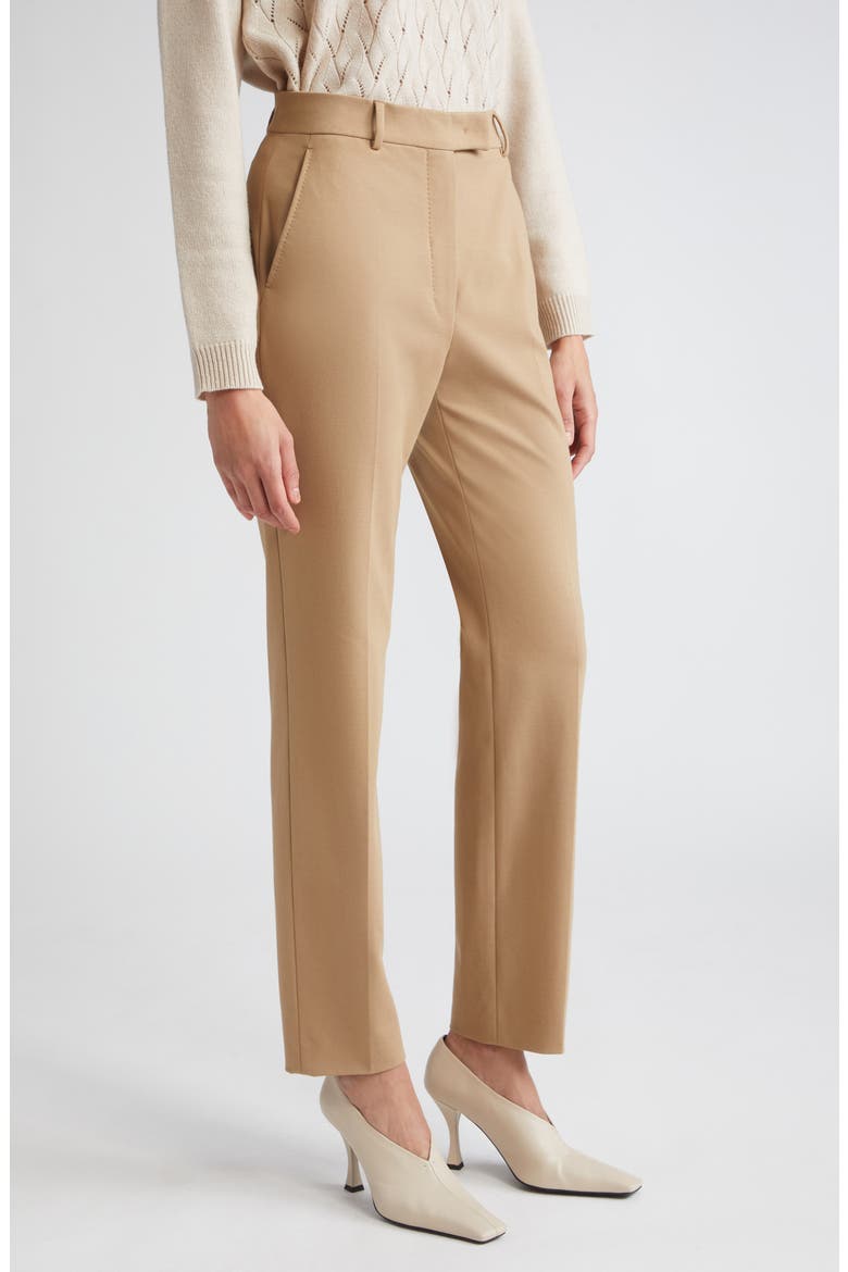 Ananas Stretch Jersey Ankle Trousers, Alternate, color, CAMEL