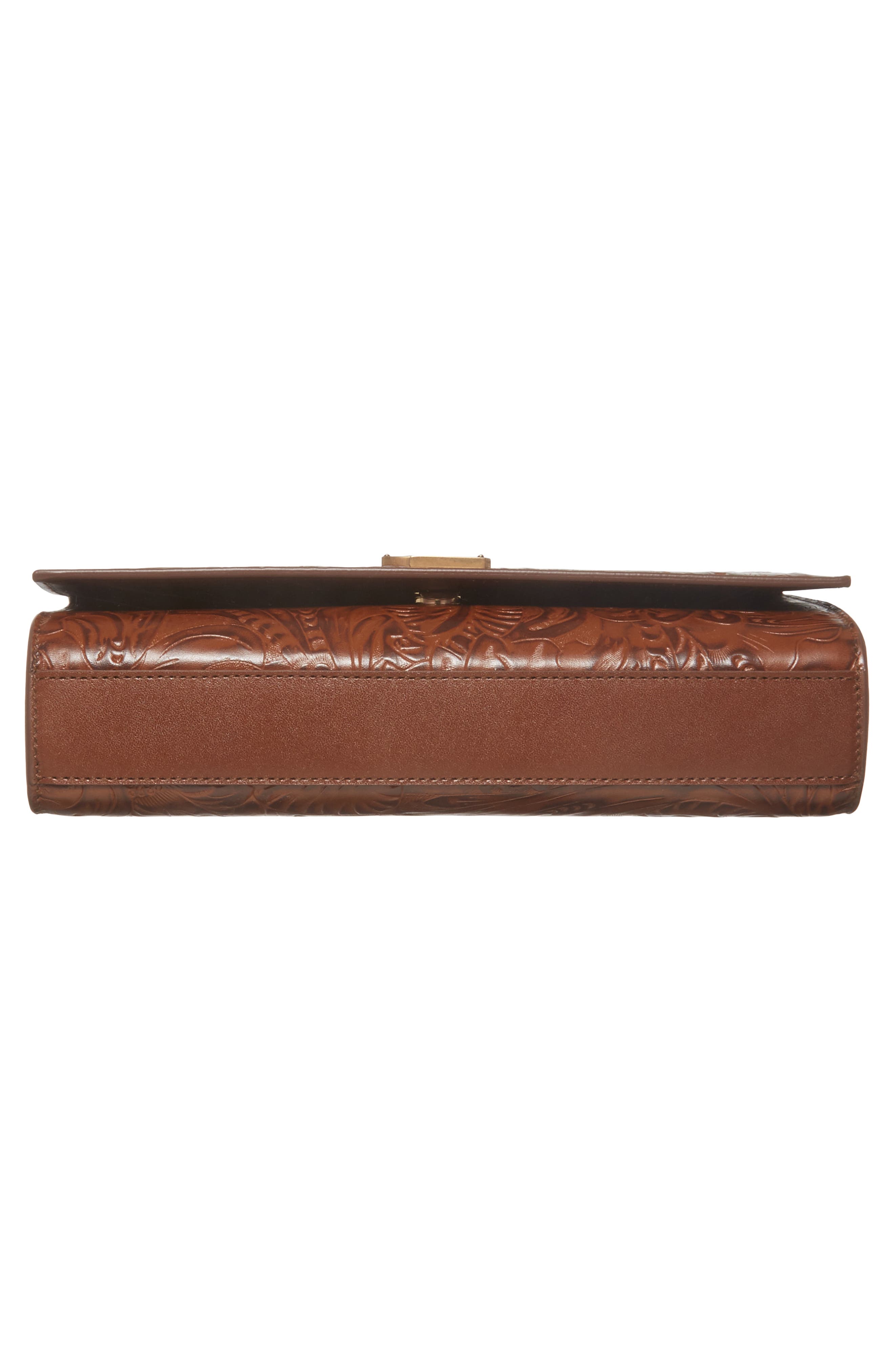 Medium Kate Floral Tooling Embossed Leather Crossbody Bag, Alternate, color, TOASTED BROWN