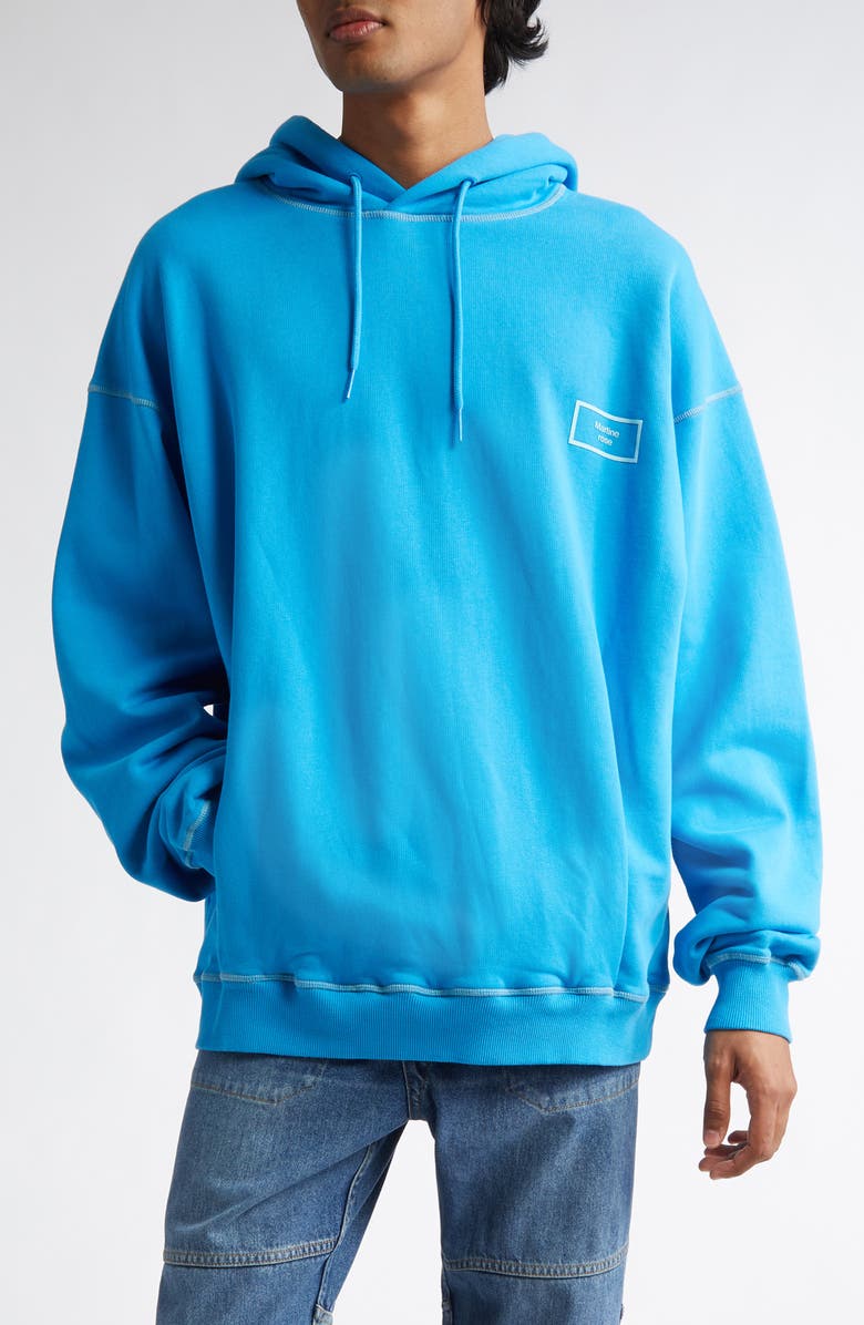 Martine Rose Classic Box Logo Cotton Hoodie, Main, color, 