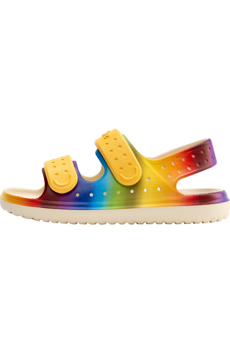 Native Shoes Kids' Chase Print Slingback Sandal, Alternate, color, White/ Yellow/ Rainbow