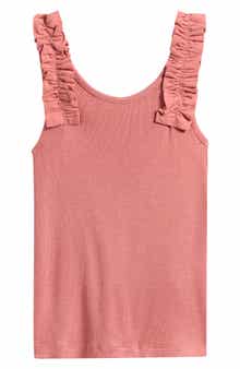 THE NEW Kids' Lotus Rib Frill Sleeveless Top