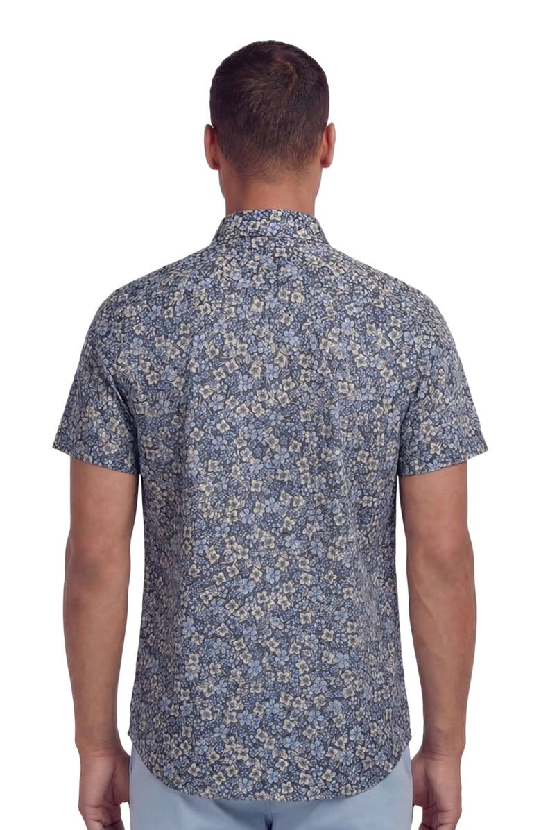 Lords of Harlech Floral Field Mens Printed Button Up Shirt, Alternate, color, Floral Field Black