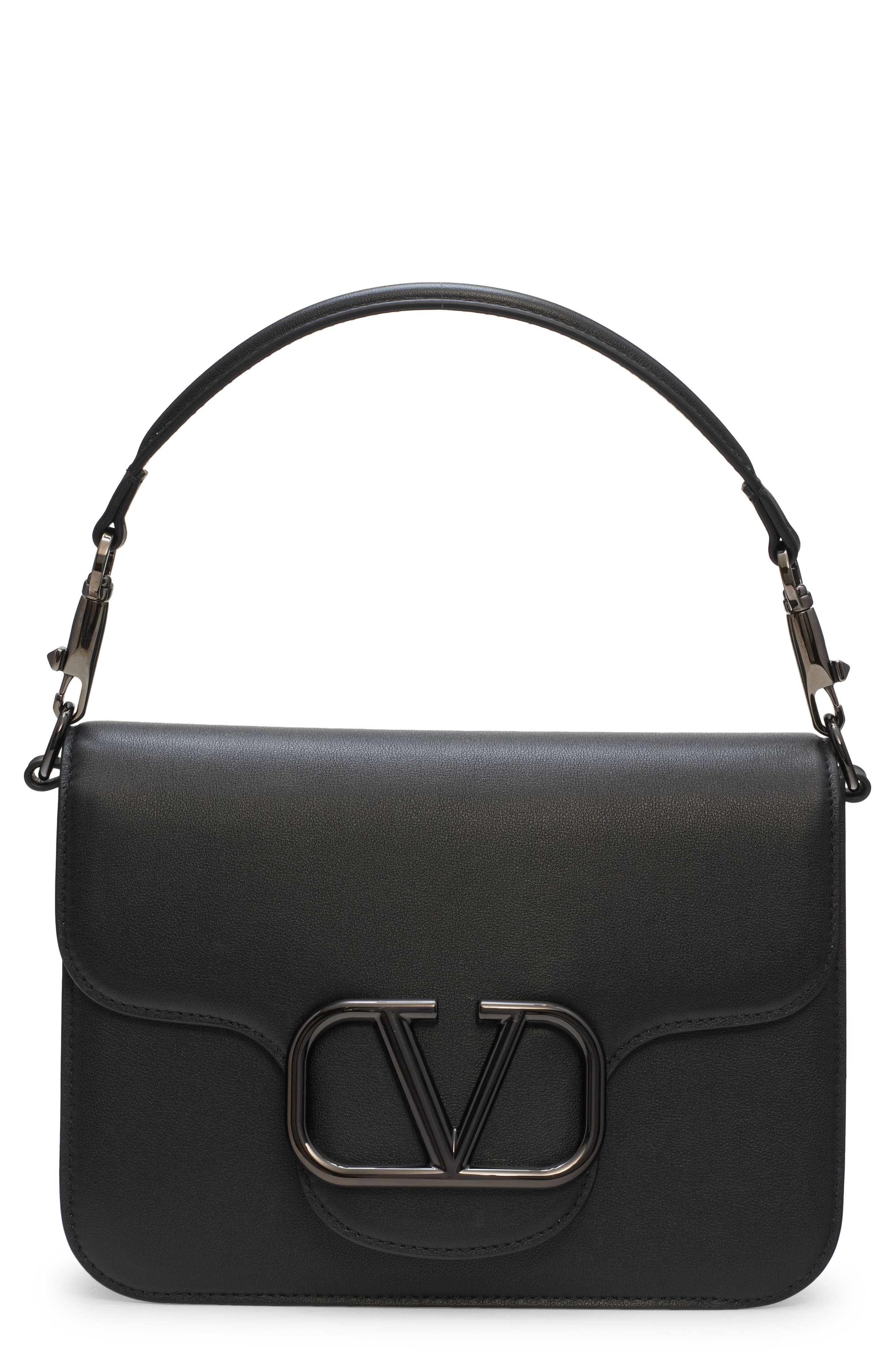 Valentino Garavani VLOGO Leather Shoulder Bag, Main, color, 