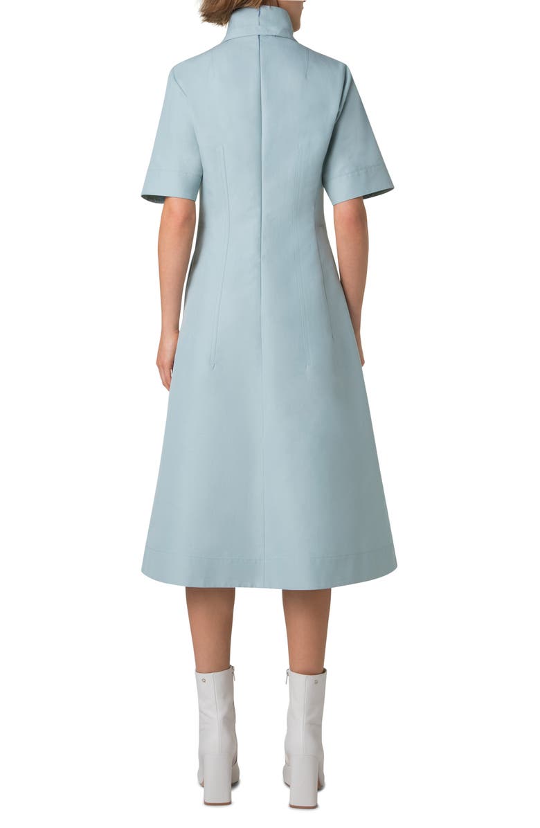 Akris Short Sleeve Poplin Dress & Tie Set, Alternate, color, 