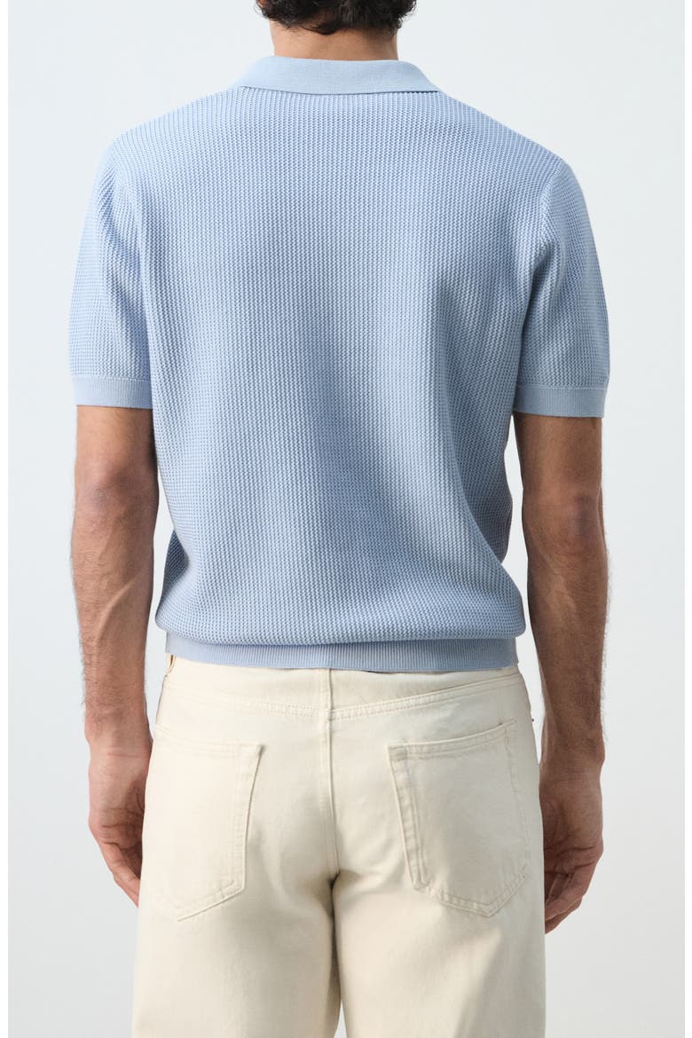 Cotton Piqué Polo, Alternate, color, SKY BLUE