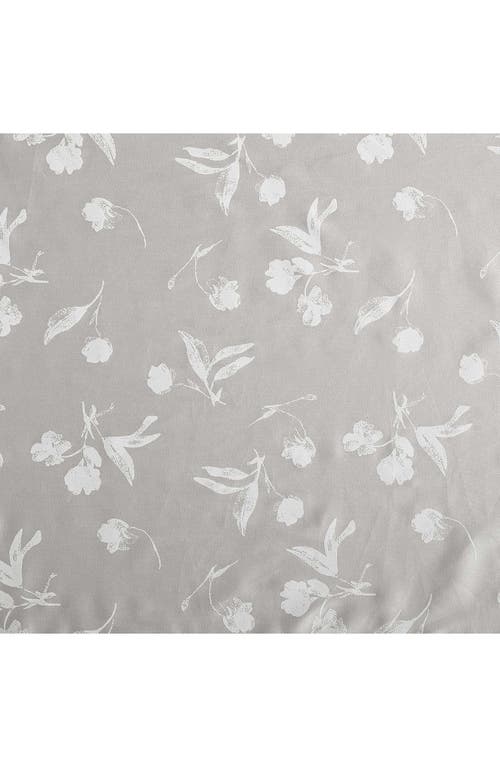 Calvin Klein White Flowers 300 Thread Count Sateen Sheet Set In Flax