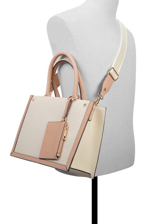 Aldo Daspias Faux Leather Top Handle Bag In Bone
