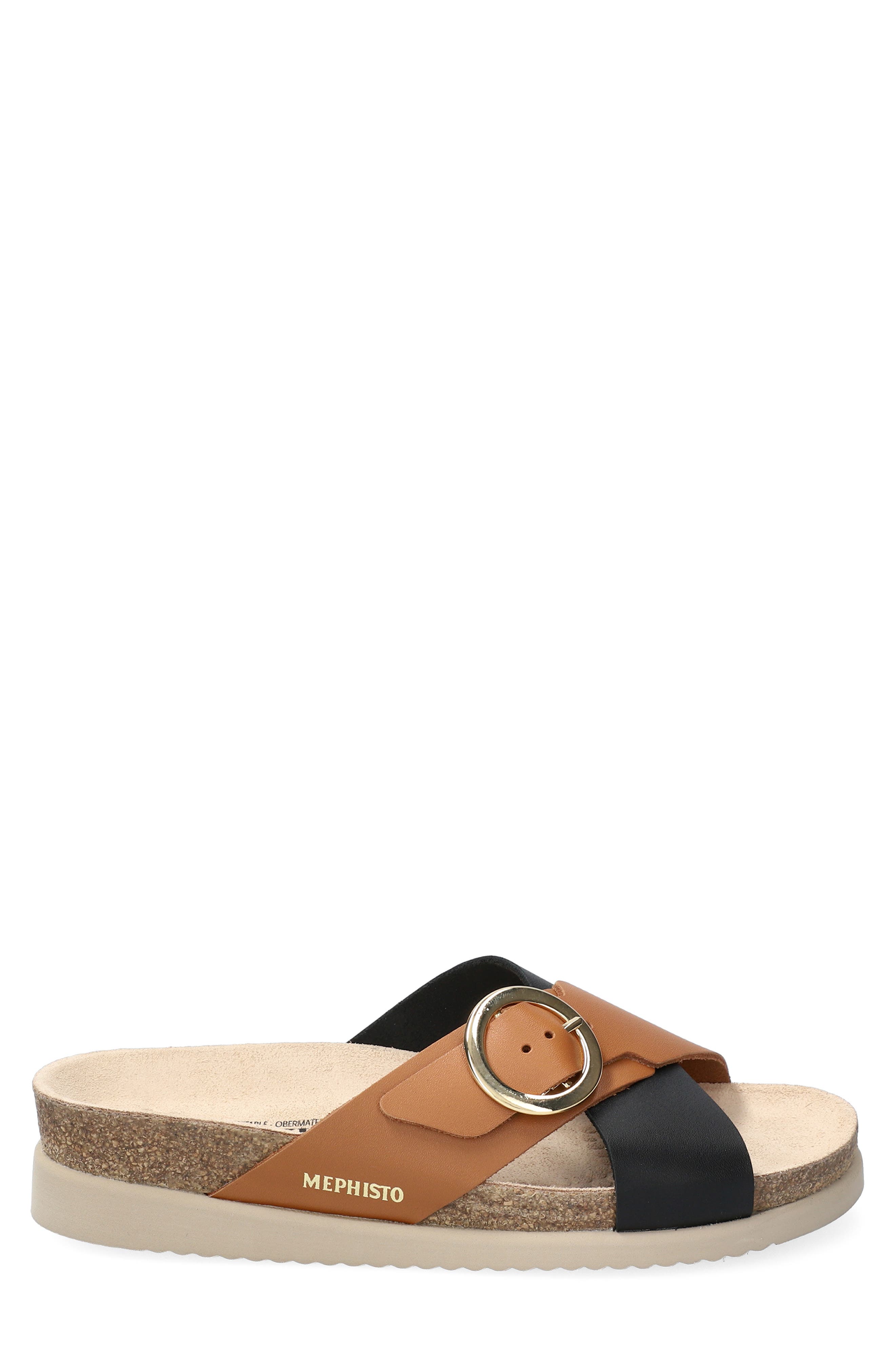 Mephisto Hirina Slide Sandal, Alternate, color, Black