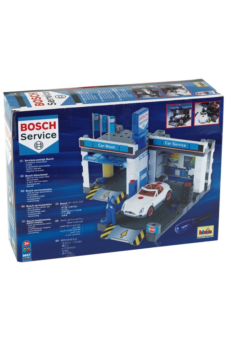 BOSCH Service Car Repair With Car Wash Kids Car Service Play Set, Ages 3+, Alternate, color, Multicolored