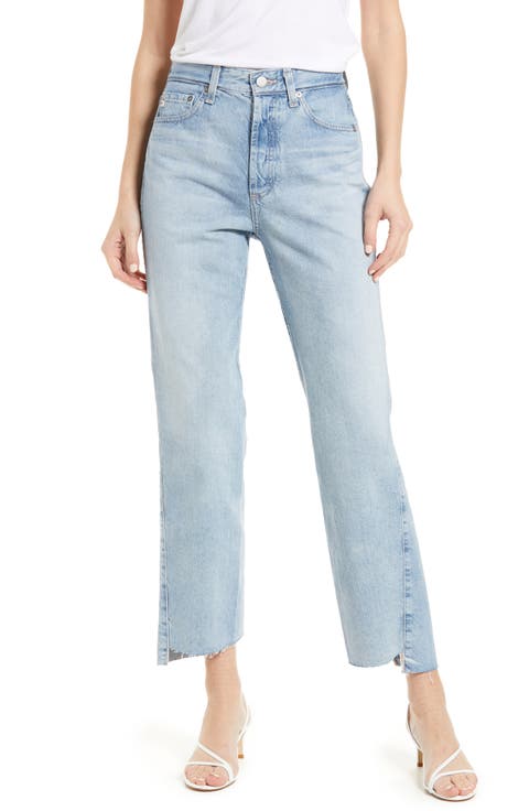 Twisted Alexxis High Waist Crop Straight Leg Jeans