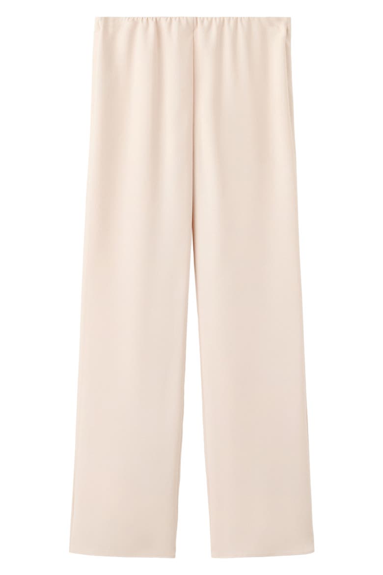 Satin Straight Leg Pants, Main, color, ECRU