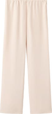 MANGO Satin Straight Leg Pants