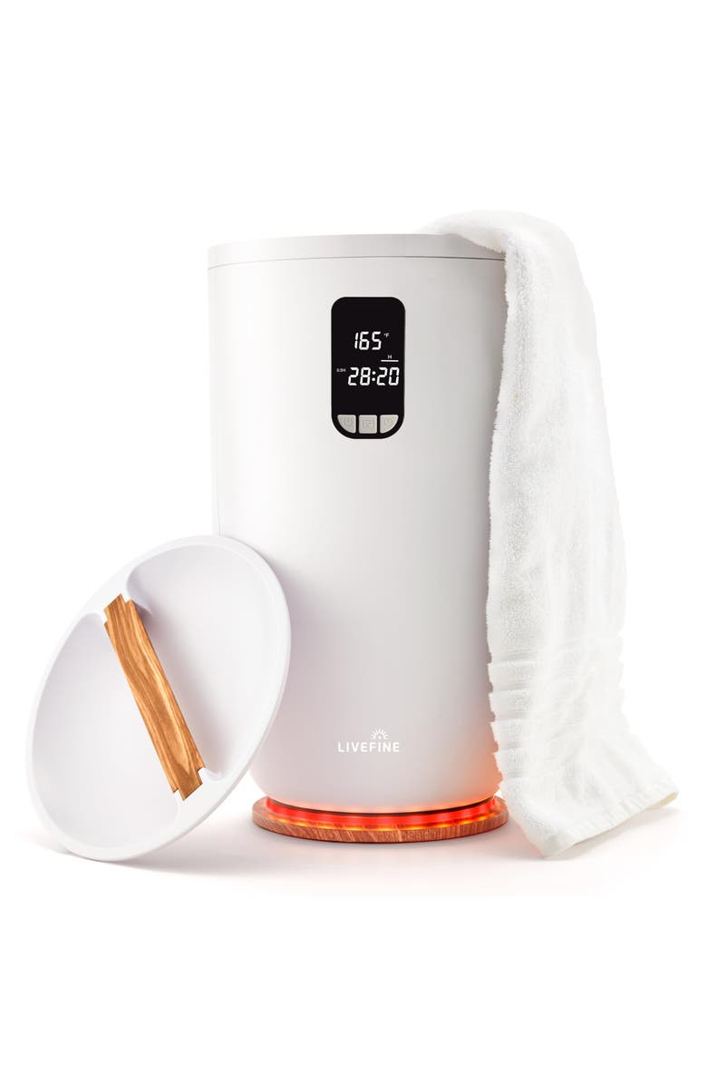 Live Fine Bucket Towel Warmer, White, Main, color, White