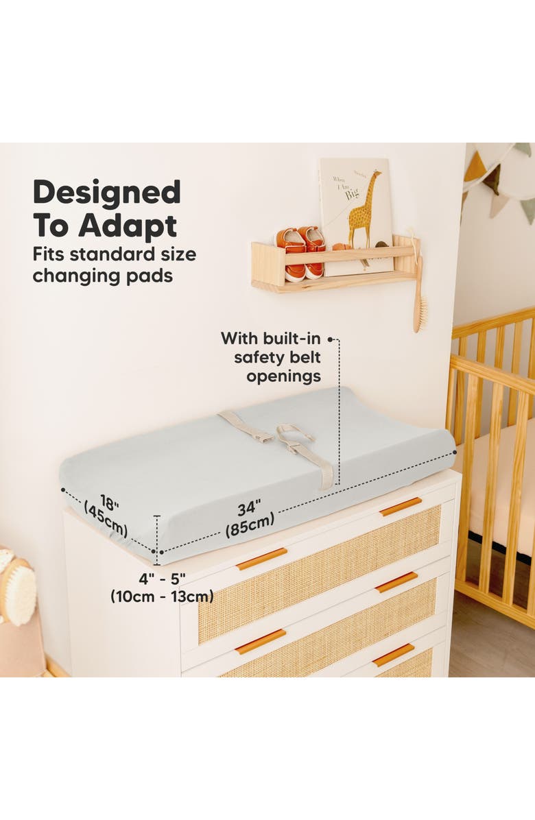 KeaBabies 2-Pack Isla Changing Pad Covers, Alternate, color, French Gray