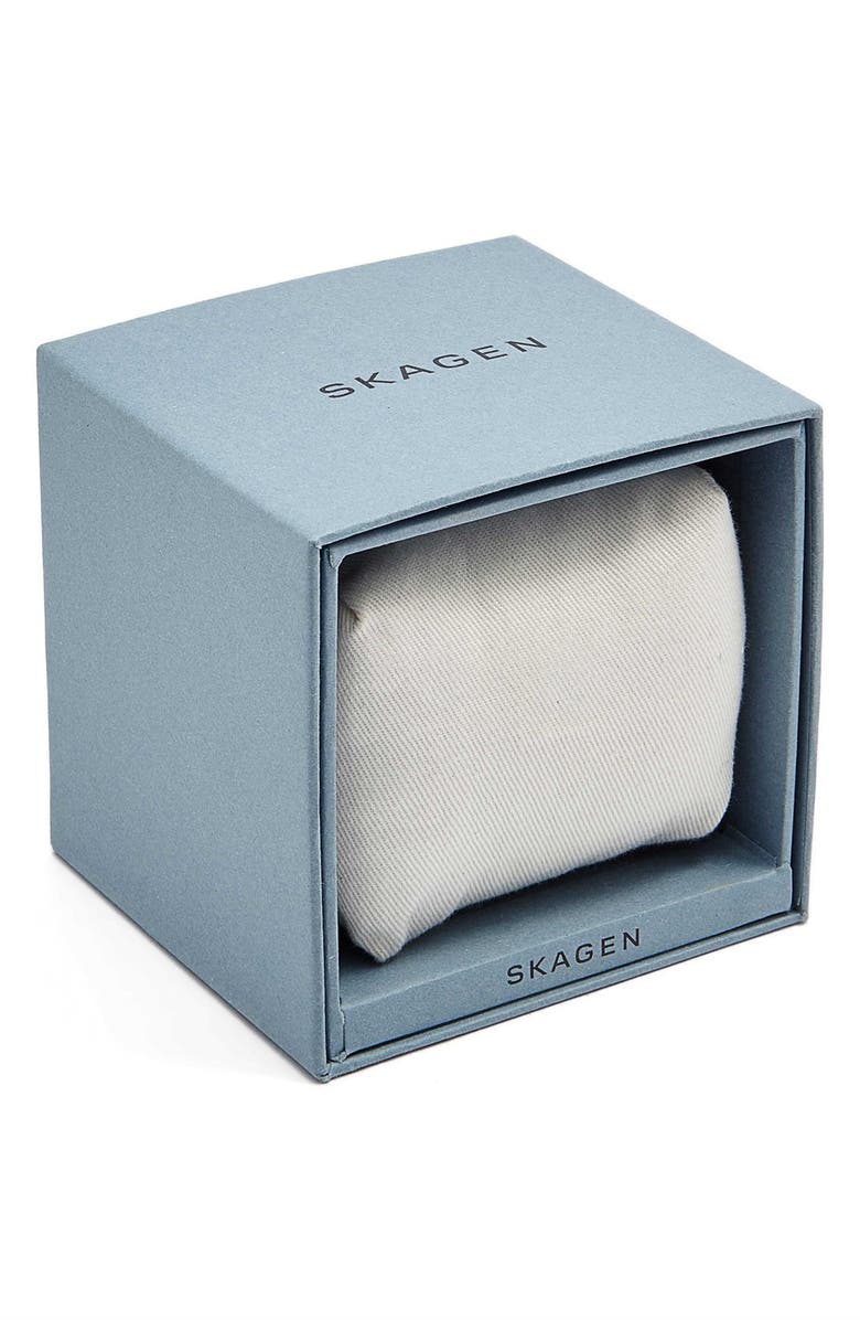 Skagen 'Freja' Mirror Bezel Mesh Strap Watch, 26mm, Alternate, color, 