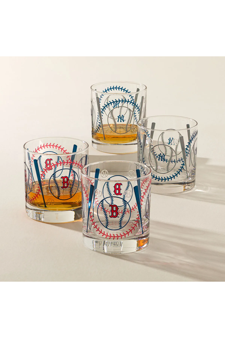 MLB Stitch Grip Glass - Set of 2, Alternate, color, New York Mets
