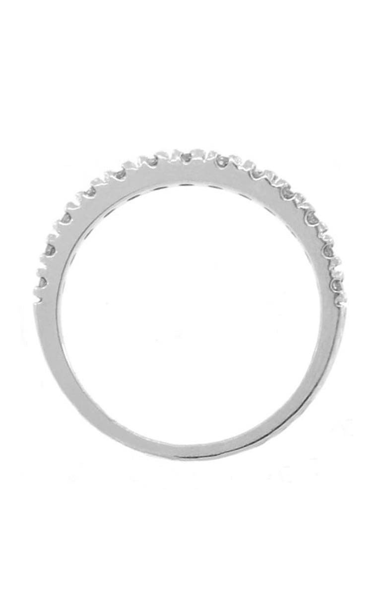 ALLUREZ 14K Gold Gem-Set Stackable Anniversary Band, Alternate, color, 0.25Ct, Diamond, White Gold