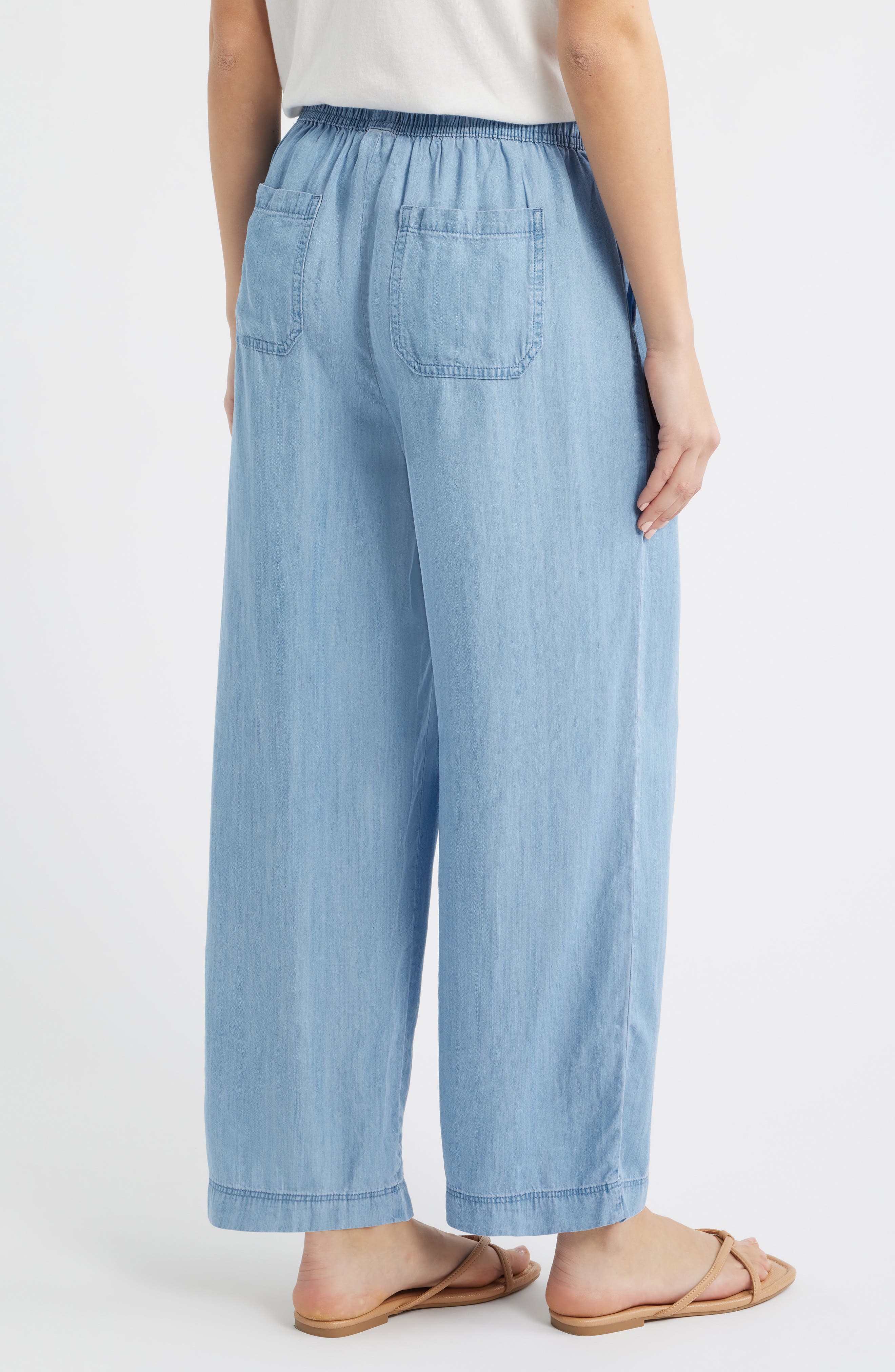 Inaya Chambray Drawstring Ankle Pants - image 2