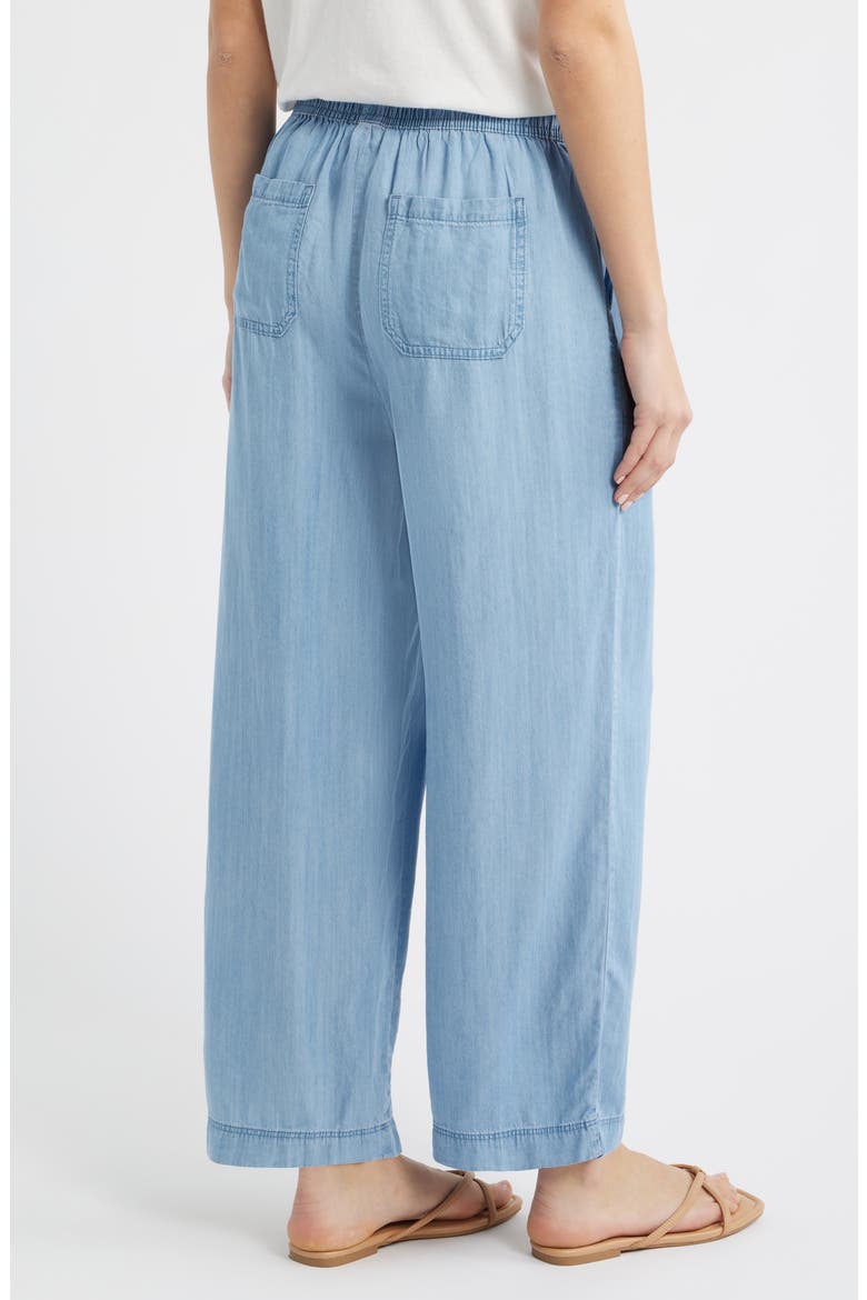 Inaya Chambray Drawstring Ankle Pants, Alternate, color, LIGHT WASH