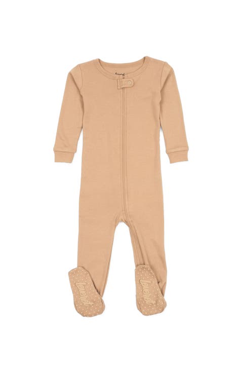 Footed Solid Cotton Matching Family Pajamas (Baby)