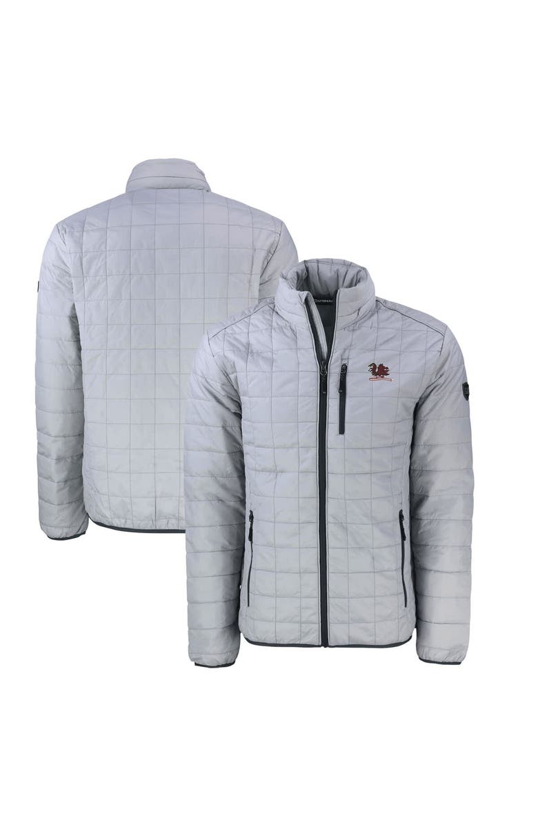 Cutter & Buck Men's Cutter & Buck Gray South Carolina Gamecocks Big & Tall Rainier PrimaLoft Eco Insulated Full-Zip Puffer Jacket, Main, color, 