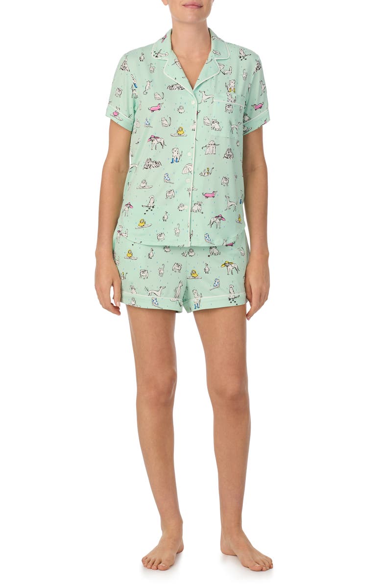 Kate Spade New York print short pajamas, Main, color, 