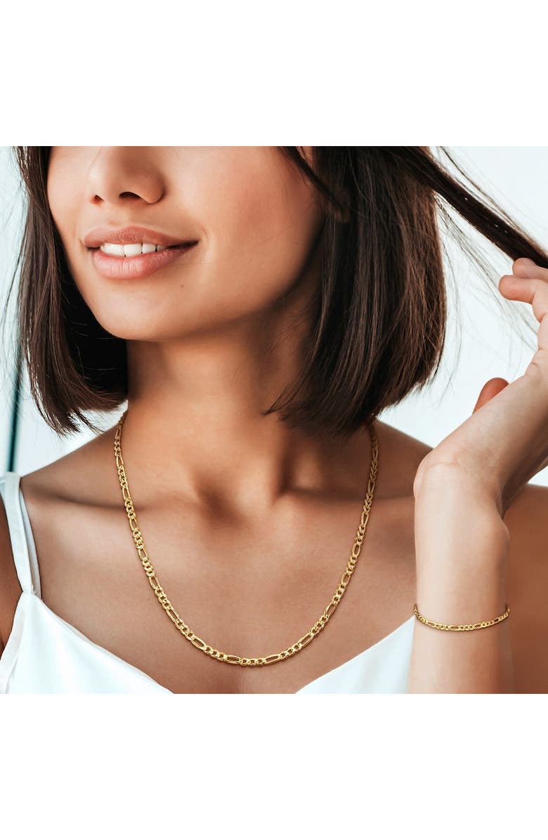 DELMAR Figaro Chain Necklace & Bracelet Set, Alternate, color, 