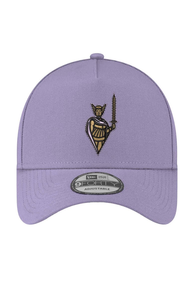 Men's New Era  Violet Golden State Valkyries Core Logo A-Frame 9FORTY Adjustable Hat, Alternate, color, Violet