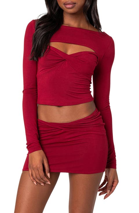 Lara Cut Out Twist Front Top