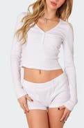 EDIKTED Rebekah Rib Henley Top