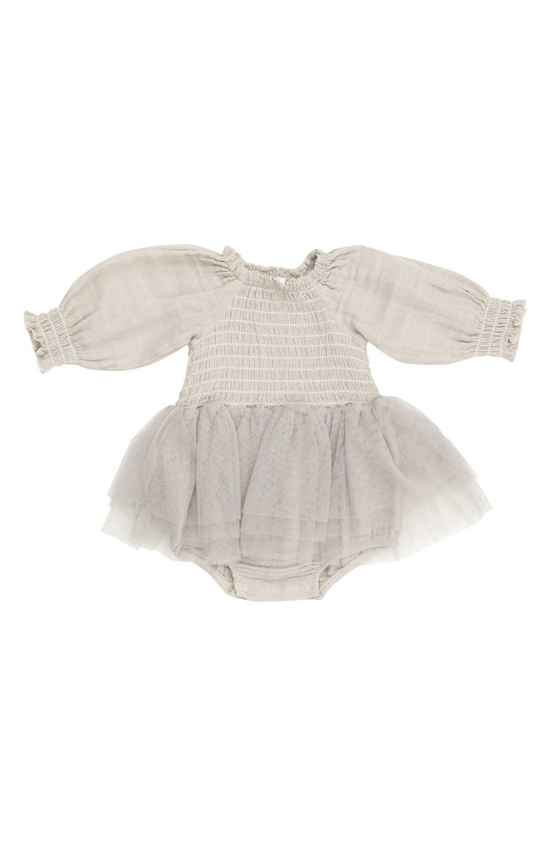 Angel Dear Tutu Skirted Bodysuit, Main, color, Oatmeal