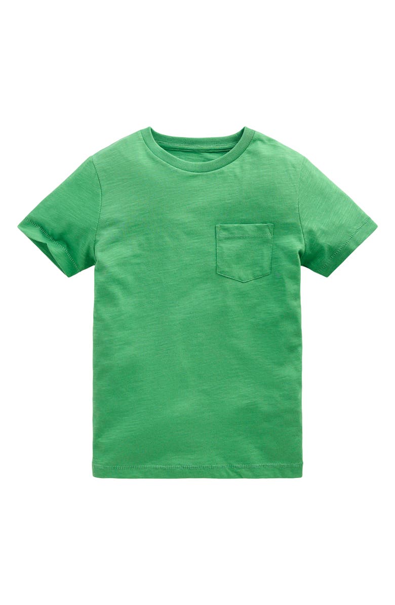 Mini Boden Kids' Cotton Pocket T-Shirt, Main, color, Paradise Green