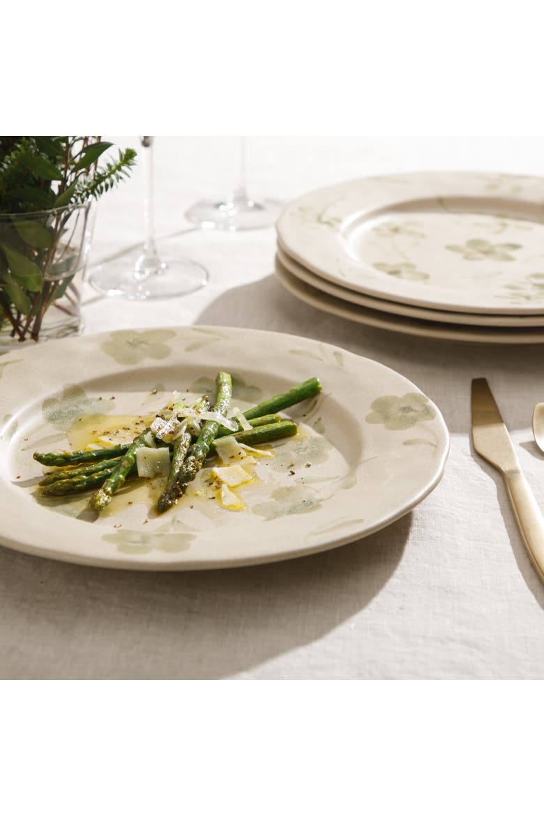 Porto Petals 10.8 Inch Dinner Plates Set of 4, Alternate, color, Green Orchid
