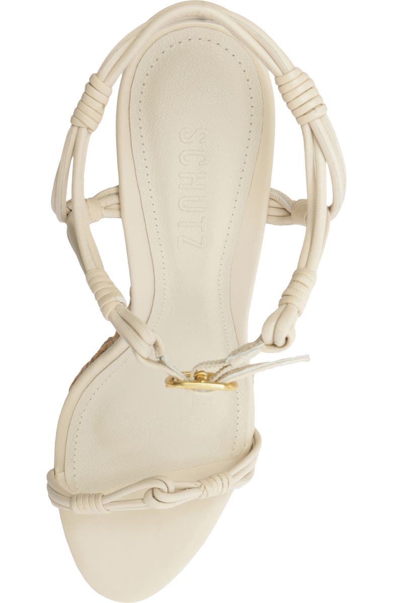 Schutz Nara Ankle Strap Wedge Sandal, Alternate, color, Sugar White