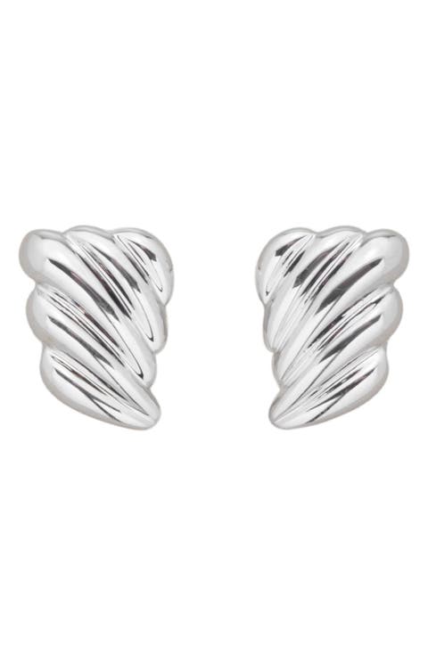 Fluted Statement Drop Earrings