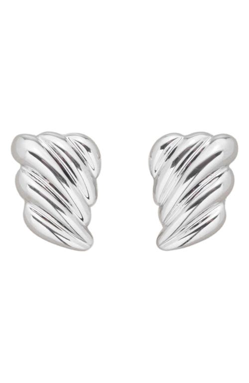 St. Moran Fluted Statement Drop Earrings In Silver