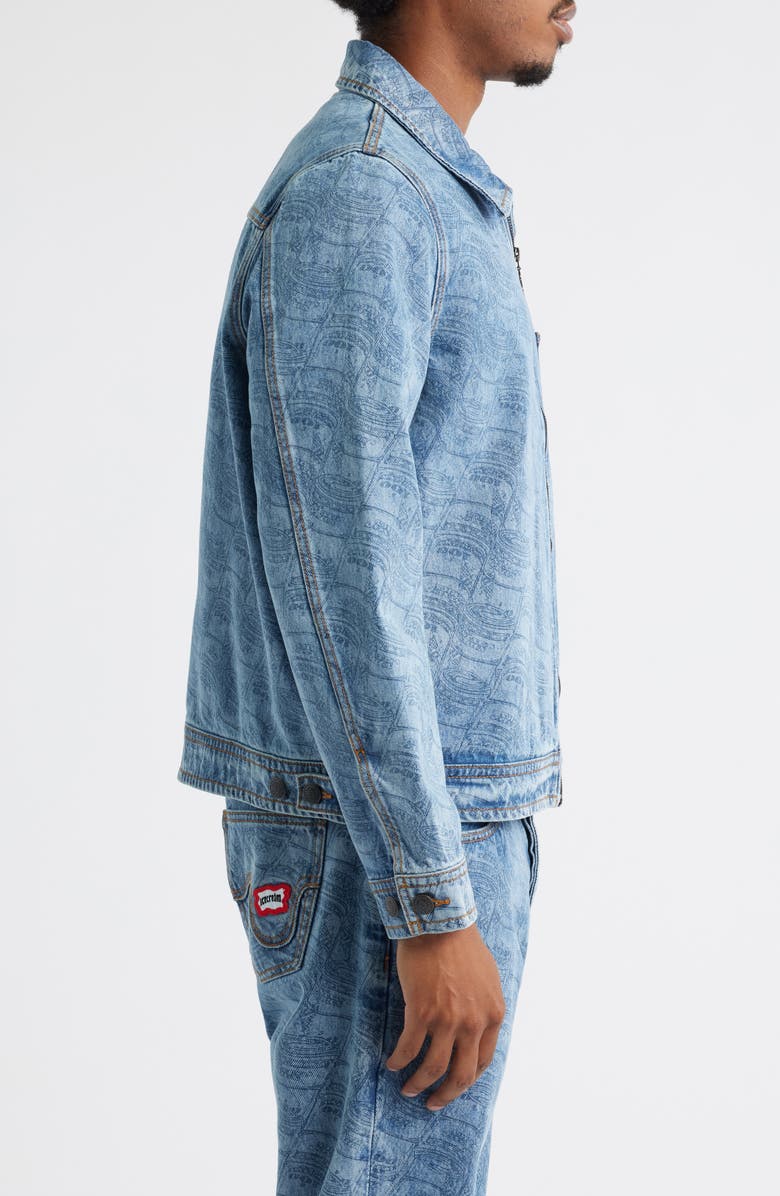 ICECREAM Band Coneman Denim Jacket, Alternate, color, Caramel