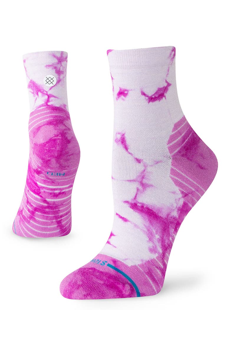 Aria Quarter Socks, Main, color, BERRY