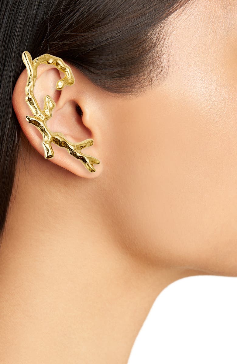 Cult Gaia Noemi Ear Climber, Alternate, color, Shiny Brass