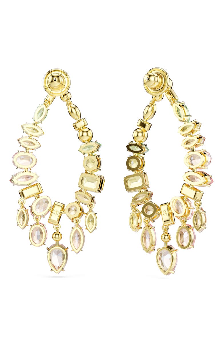 Swarovski Gema Crystal Hoop Earrings, Alternate, color, Gold/ Multi