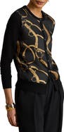 Lauren Ralph Lauren Belt Print Cardigan