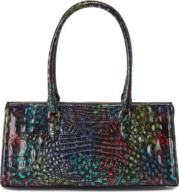 Sophia Croc Embossed Leather Satchel