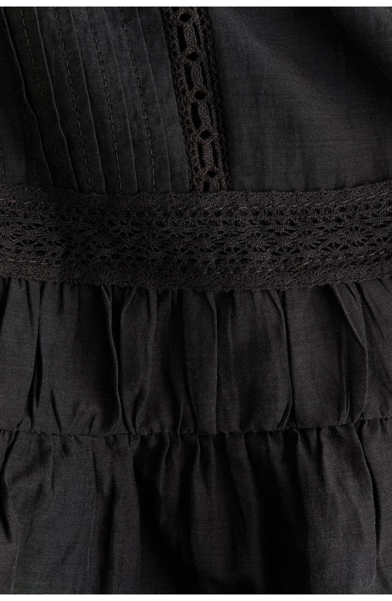 H&M Lace-trimmed Blouse, Alternate, color, Black