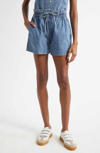 Veronica Beard Wilder Drawstring Denim Shorts